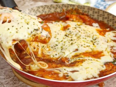 Frango à Parmegiana na Frigideira