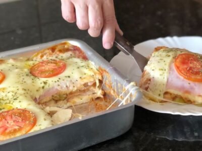 Lanchão de Forno com Queijo e Presunto