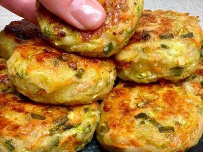 Bolinho de abobrinha mais saboroso que carne, com molho especial de páprica defumada
