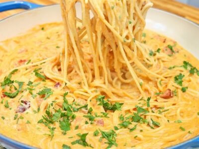 Almoço completo em uma panela só: macarrão completo delicioso e fácil