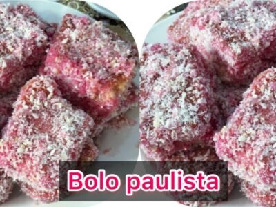 Bolo Paulista de Groselha é molhadinho e é daqueles bolos que você vai querer fazer repetidas vezes