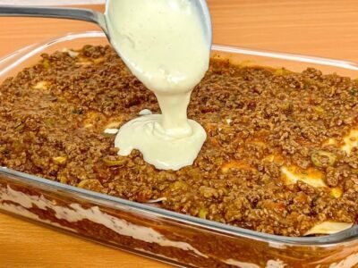 A melhor lasanha de carne moída que eu já fiz