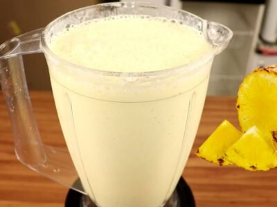 Receita de suco de abacaxi cremoso